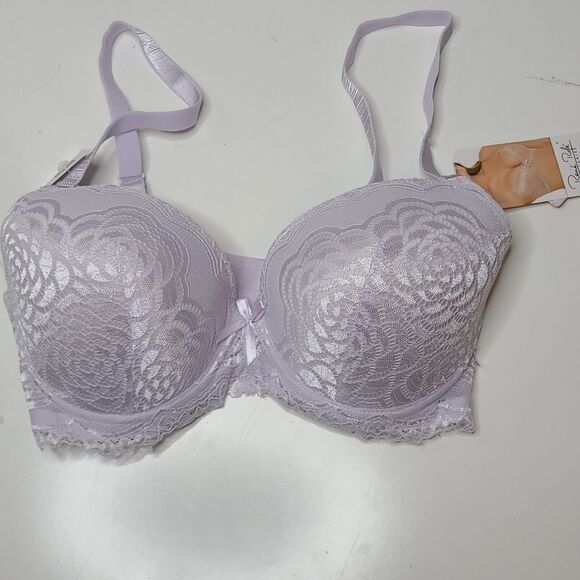NEW 36DD Rene Rofe lavender purple lace LIGHTLY PADDED support comfort bra NWT - Picture 1 of 8